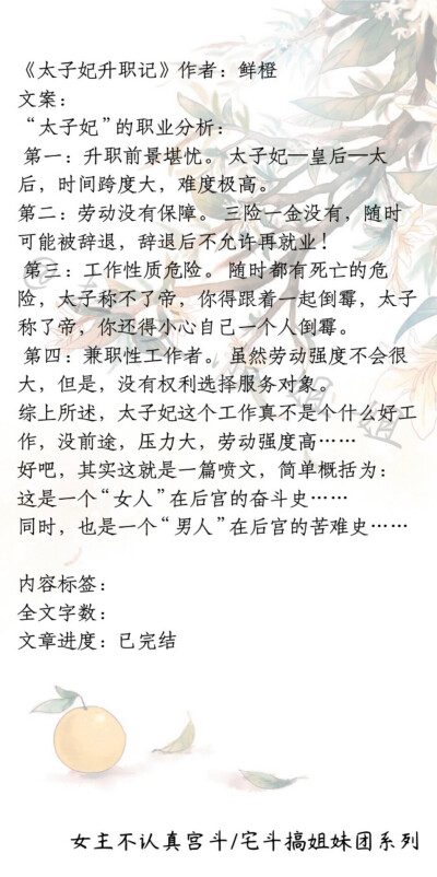 非主流宫斗文推荐～