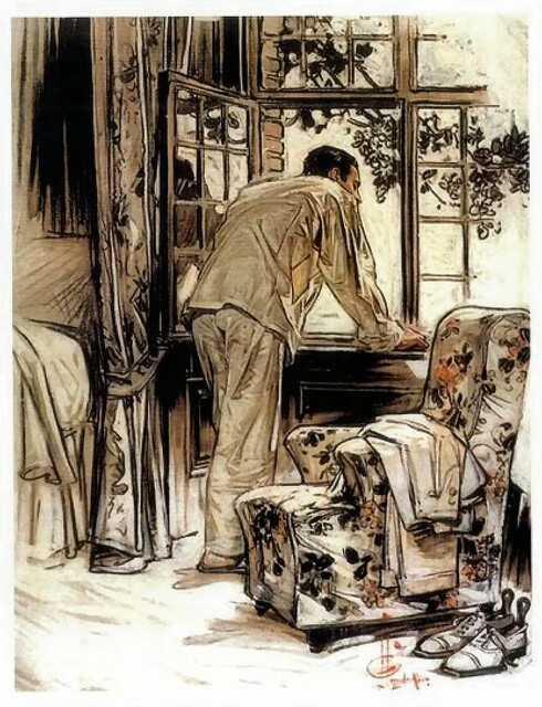 J.C.Leyendecker（J.C.莱恩德克）Voice in the Rice