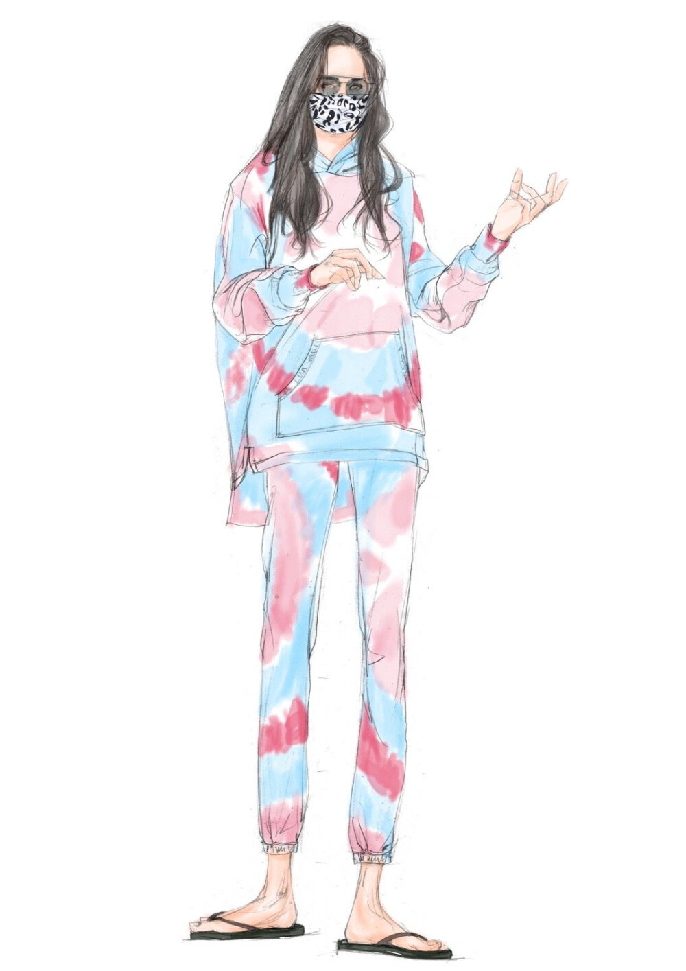 时尚穿搭插画♡
出门记得戴口罩
web:xun xun-missy