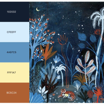 夜晚配色