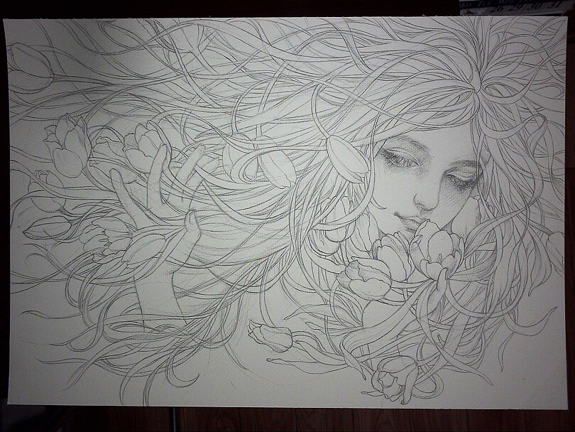 彩铅手绘 作者Kekebaby