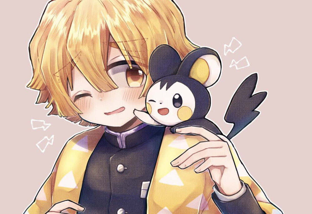 鬼灭之刃# 可可爱爱善逸子(p站画师: id: 78211758)