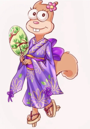 穿和服的海绵宝宝
