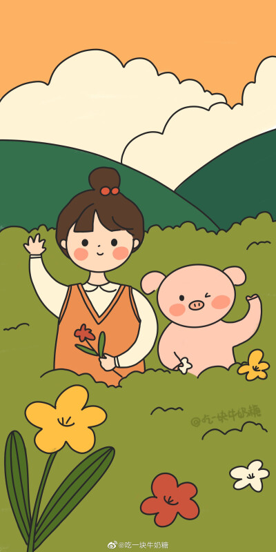 吃一块牛奶糖