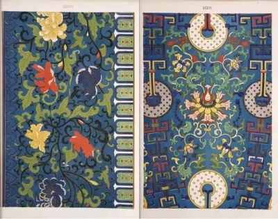 下面这本《Examples of Chinese ornament》大约出版于1867年，是英国当时先锋建筑家与设计师欧文·琼斯（Owen Jones）根据历史上的The South Kensington museum / 南肯辛顿博物馆(现为：英国自然史博物馆）的部分中国…