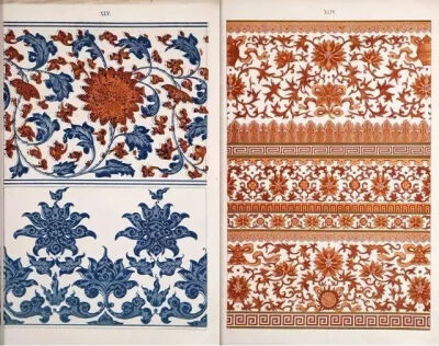 下面这本《Examples of Chinese ornament》大约出版于1867年，是英国当时先锋建筑家与设计师欧文·琼斯（Owen Jones）根据历史上的The South Kensington museum / 南肯辛顿博物馆(现为：英国自然史博物馆）的部分中国…