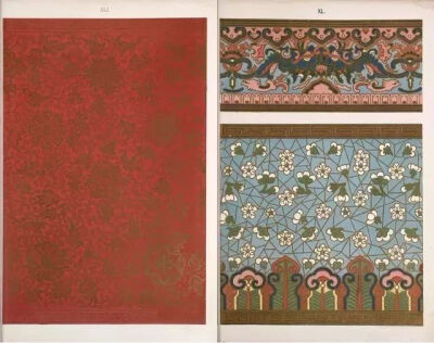 下面这本《Examples of Chinese ornament》大约出版于1867年，是英国当时先锋建筑家与设计师欧文·琼斯（Owen Jones）根据历史上的The South Kensington museum / 南肯辛顿博物馆(现为：英国自然史博物馆）的部分中国…