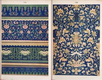 下面这本《Examples of Chinese ornament》大约出版于1867年，是英国当时先锋建筑家与设计师欧文·琼斯（Owen Jones）根据历史上的The South Kensington museum / 南肯辛顿博物馆(现为：英国自然史博物馆）的部分中国…