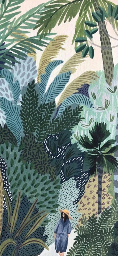 动漫 插画 可爱壁纸 蓝色