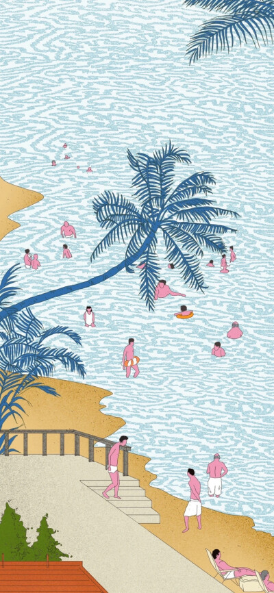 动漫 插画 可爱壁纸 蓝色