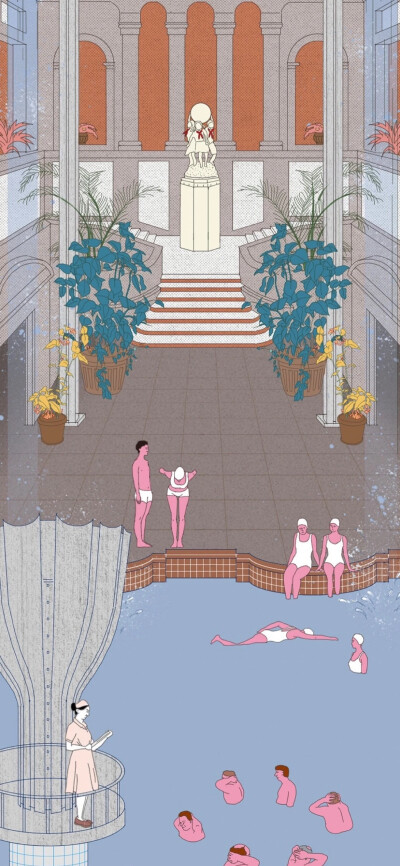 动漫 插画 可爱壁纸 蓝色