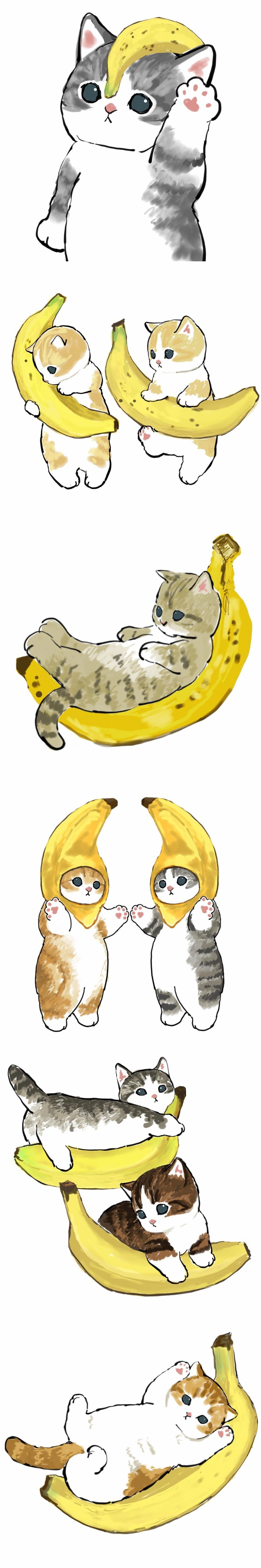 萌宠小猫咪插画（壁纸）