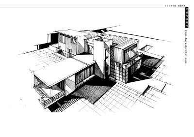 建筑手绘，建筑画，手绘图片，手绘效果图，马克笔上色，建筑设计，室内设计，风景园林，城市规划