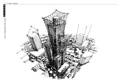 建筑手绘，建筑画，手绘图片，手绘效果图，马克笔上色，建筑设计，室内设计，风景园林，城市规划