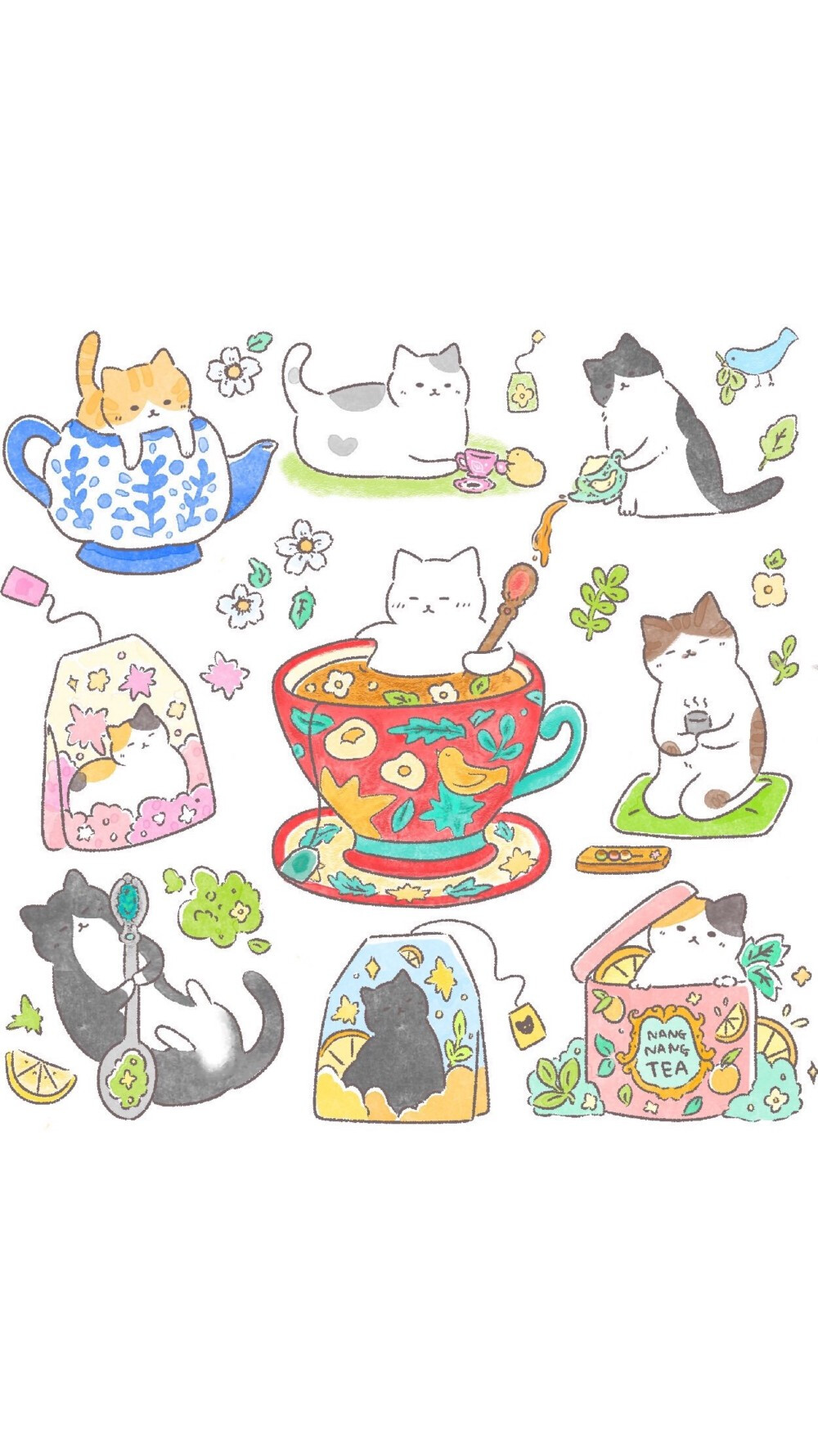 插画猫咪壁纸