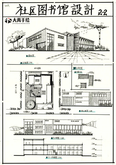 建筑快题 建筑考研 