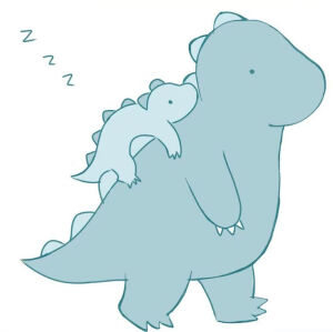 母女头像  小恐龙