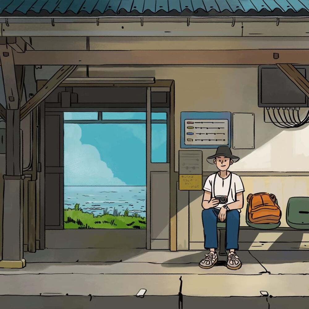 77 jeonghyeon_17韩国插画师 场景插画,情侣生活,手绘艺术