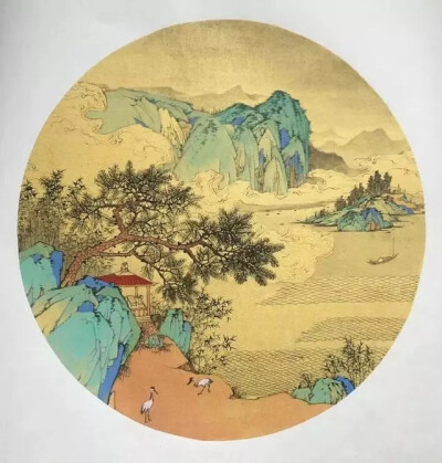 画坛才子常潇青绿山水画作品赏析