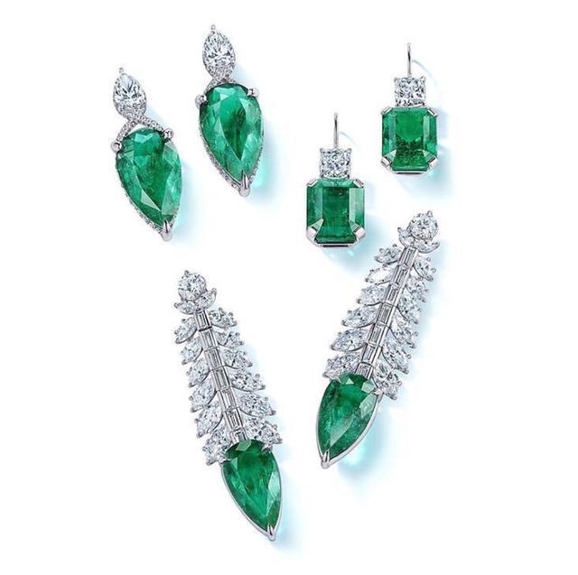 这青翠悦目的“绿色宝石之王”是否让你震惊，哥伦比亚祖母绿居然可以设计的如此特立独行。
