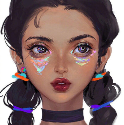 女生头像 拿图点赞