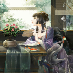 古风插画壁纸头像 古风手绘/水彩美人工笔聊… - 高清图片,堆糖,美图