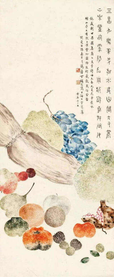 丁辅之 | 46岁开始学画画，他画的水果让人垂涎欲滴，被誉为民国画水果画得最好的画家
