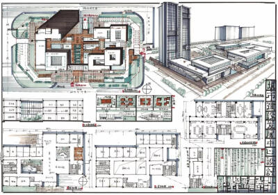 四方手绘考研培训建筑快题学员作品