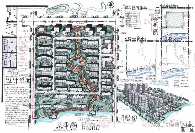 四方手绘考研培训规划设计快题学员作品