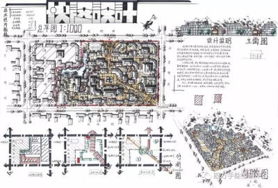 四方手绘考研培训规划设计快题学员作品