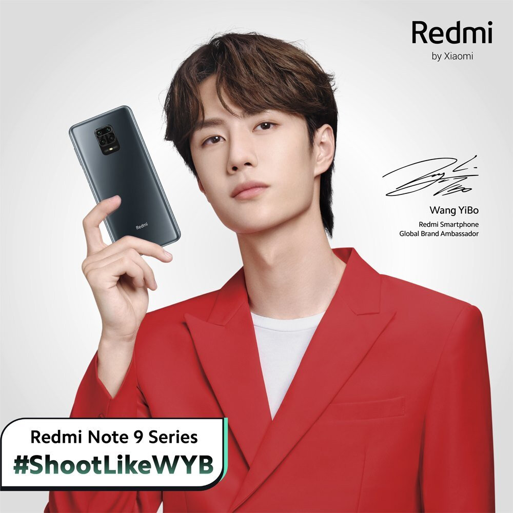 小米·马来西亚官方脸书今日更新一博成为Redmi Note 9系列的全球代言人 @UNIQ-王一博