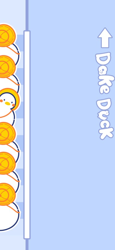 小蓝鸭蓝色系卡通壁纸