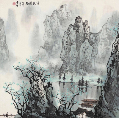  屋绕湾溪竹绕山，溪山却在白云间。临溪放艇倚山坐，溪鸟山花共我闲…   