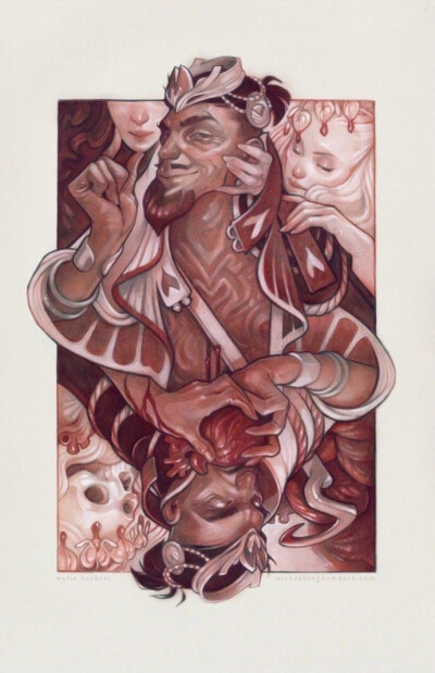 艺术家Wylie Beckert 的扑克牌插画 ​​​​