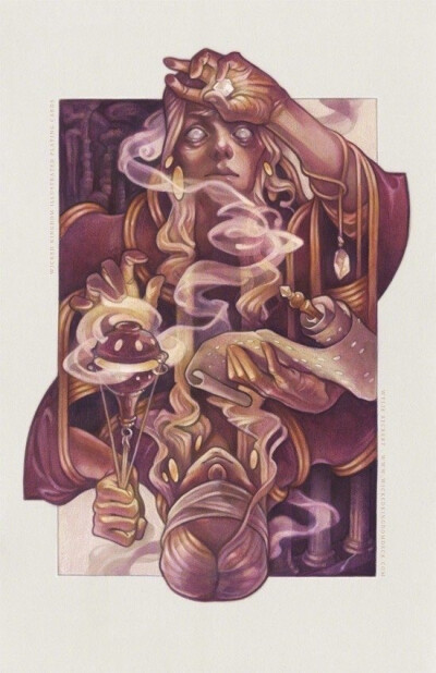 艺术家Wylie Beckert 的扑克牌插画 ​​​​