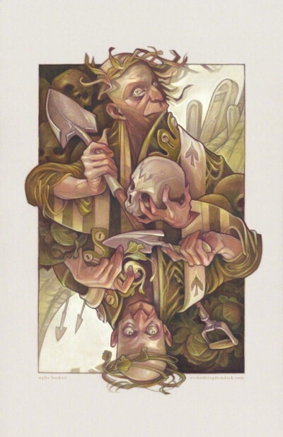 艺术家Wylie Beckert 的扑克牌插画 ​​​​