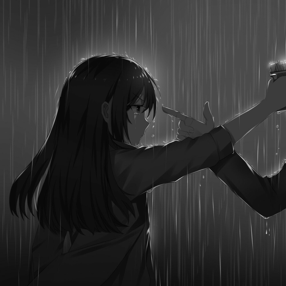 动漫黑色头像