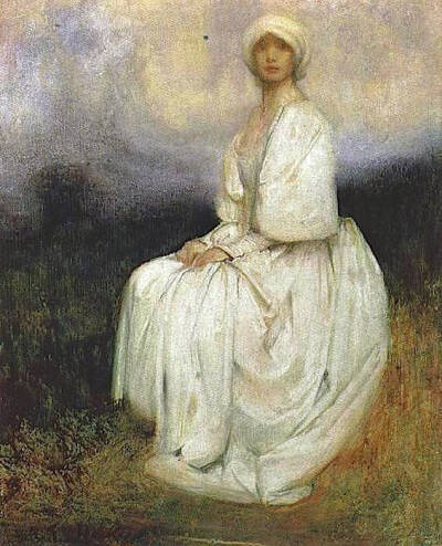 The Girl in White, c.1895 by Arthur Hacker (English, 1858–1919) ​​​