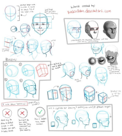 头部 绘画技法 表情 收集