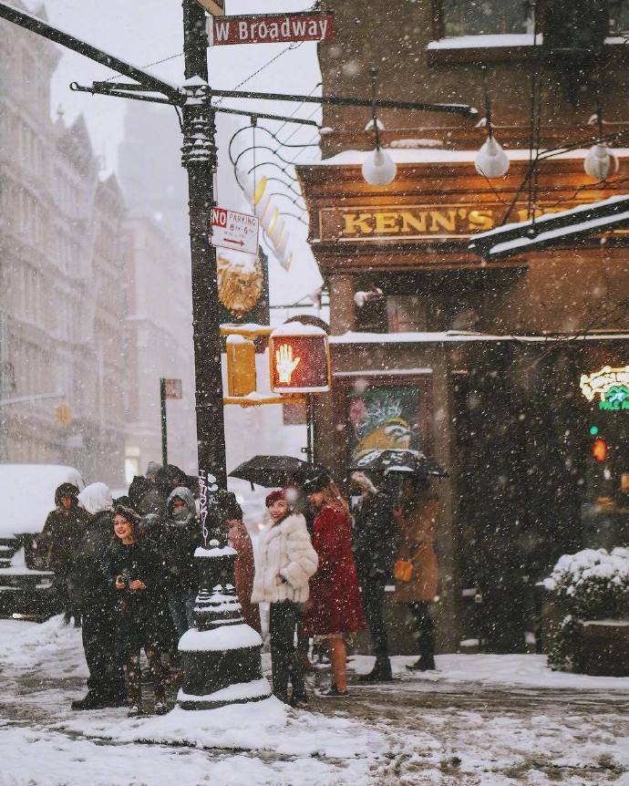 纽约街头雪景