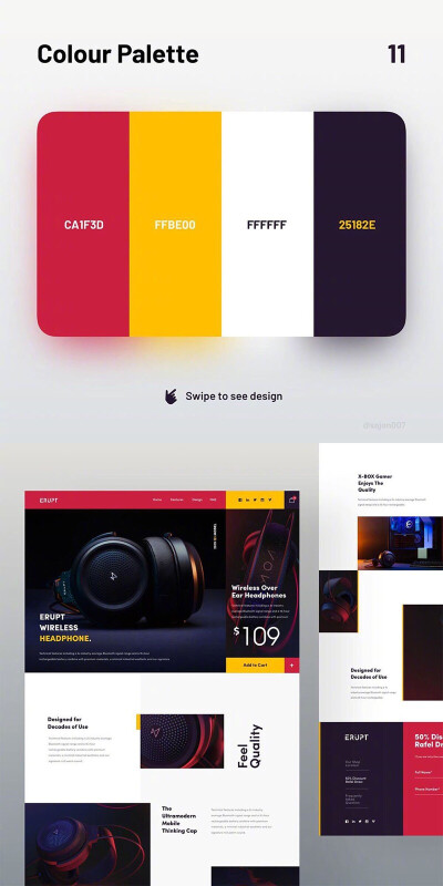 设计师 Sajon 在 UI 设计和网页设计中的应用效果，色彩的比例和搭配方法
