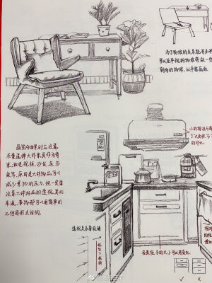 室内场景速写临摹