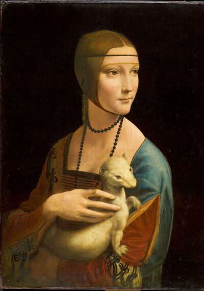 李奥纳多·达·芬奇 抱貂女子
1490年 木板油画 53.4cm×39.3cm 克拉科夫恰尔托雷斯托博物馆