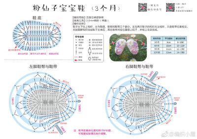 钩针宝宝鞋图解