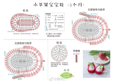 钩针宝宝鞋图解