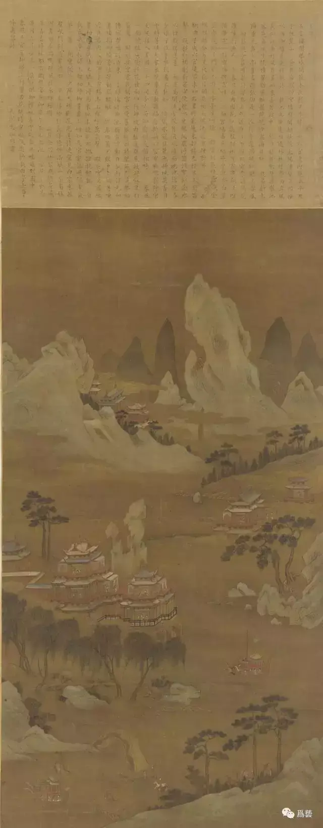 明 仇英 《五雲樓閣圖軸》
74.6 × 39.2 cm
美 國 弗 利 爾 博 物 館 藏