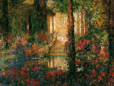 英国艺术家 托马斯·埃德温·莫斯廷（Thomas Edwin Mostyn）作品赏析（后花园系列）
1864年-1930年
出生于英国曼彻斯特，艺术家汤姆·莫斯廷的儿子。曾就读于曼彻斯特美术学院。1880年第一次举办个人展。