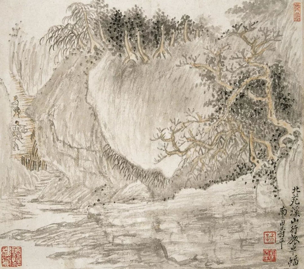 恽寿平山水花卉册之二27241cm苏州博物馆藏