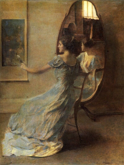 Before The Mirror, 1910 by Thomas Wilmer Dewing (American, 1851–1938) ​​​