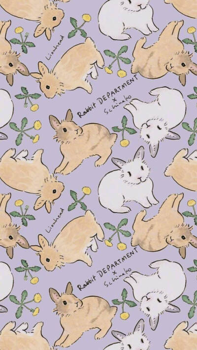 碎花平铺壁纸 兔子兔子兔子全是兔子